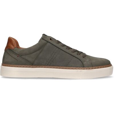 No Stress Khaki Nubuck Sneakers Met Veters - Maat 45 groen No Stress Khaki Nubuck Sneakers Met Veters - Maat 45 groen