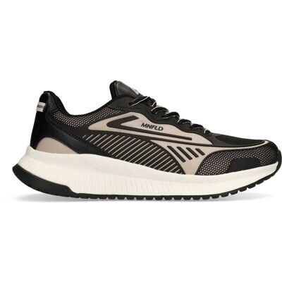 Manfield Beige Leren Sneakers Met Veters - Maat 41 beige Manfield Beige Leren Sneakers Met Veters - Maat 41 beige