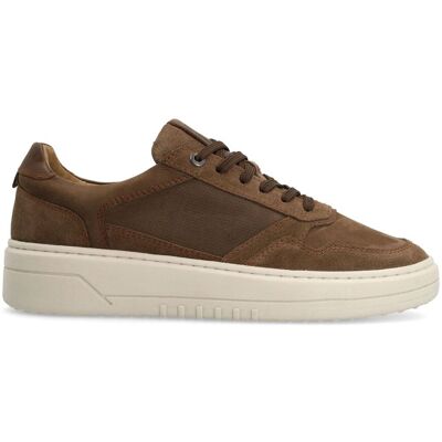 No Stress Bruine Nubuck Sneakers Met Veters - Maat 46 beige No Stress Bruine Nubuck Sneakers Met Veters - Maat 46 beige