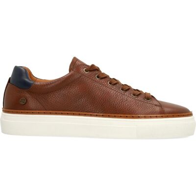 No Stress Cognac Leren Sneakers Met Veters - Maat 44 cognac No Stress Cognac Leren Sneakers Met Veters - Maat 44 cognac