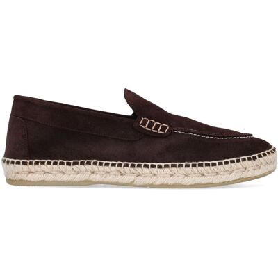 Manfield Donkerbruine Suède Espadrilles - Maat 40 bruin Manfield Donkerbruine Suède Espadrilles - Maat 40 bruin