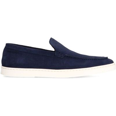 Van Lier Donkerblauwe Suède Loafers - Maat 42 blauw Van Lier Donkerblauwe Suède Loafers - Maat 42 blauw