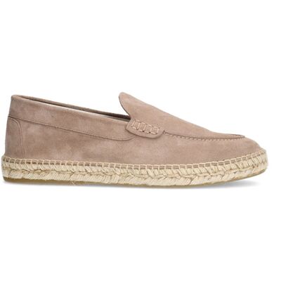 Manfield Beige Suède Espadrilles - Maat 45 beige Manfield Beige Suède Espadrilles - Maat 45 beige