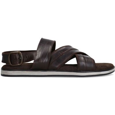 No Stress Bruine Leren Sandalen Met Gespsluiting - Maat 40 bruin No Stress Bruine Leren Sandalen Met Gespsluiting - Maat 40 bruin