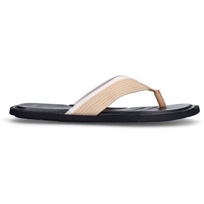 Manfield Beige Canvas Slipper - Maat 46 beige Manfield Beige Canvas Slipper - Maat 46 beige