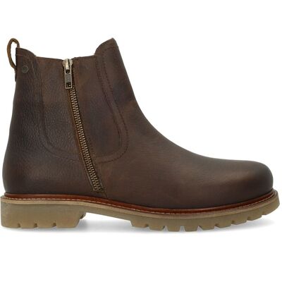 No Stress Bruine Leren Chelsea Boots Met Ritssluiting - Maat 42 bruin No Stress Bruine Leren Chelsea Boots Met Ritssluiting - Maat 42 bruin
