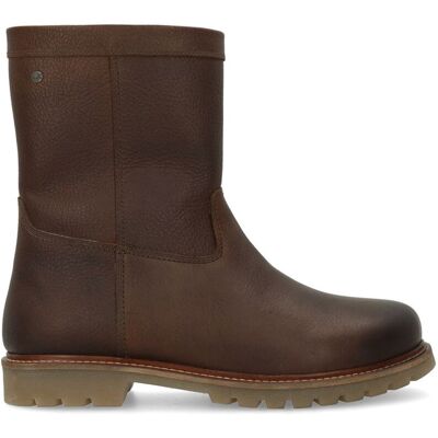 No Stress Bruine Leren Boots Met Ritssluiting - Maat 42 bruin No Stress Bruine Leren Boots Met Ritssluiting - Maat 42 bruin