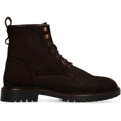 Manfield Bruine Suede Veterschoenen - Maat 44 bruin Manfield Bruine Suede Veterschoenen - Maat 44 bruin
