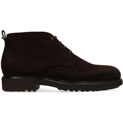 Manfield Bruine Suède Veterschoenen - Maat 44 bruin Manfield Bruine Suède Veterschoenen - Maat 44 bruin