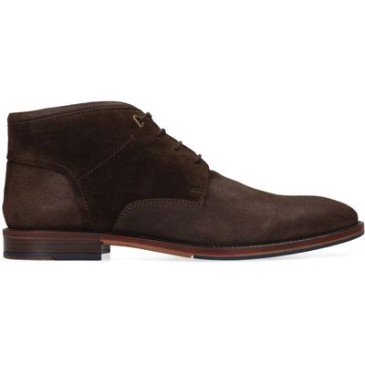 Manfield Bruine Suède Veterschoenen - Maat 44 bruin Manfield Bruine Suède Veterschoenen - Maat 44 bruin