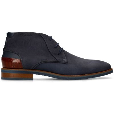 Van Lier Donkerblauwe Nubuck Veterschoenen - Maat 45 blauw Van Lier Donkerblauwe Nubuck Veterschoenen - Maat 45 blauw