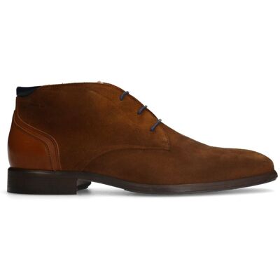 Van Lier Cognac Suède Veterboots - Maat 46 cognac Van Lier Cognac Suède Veterboots - Maat 46 cognac
