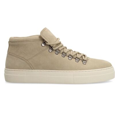 Manfield Beige Nubuck Sneakers Met Veters - Maat 44 beige Manfield Beige Nubuck Sneakers Met Veters - Maat 44 beige