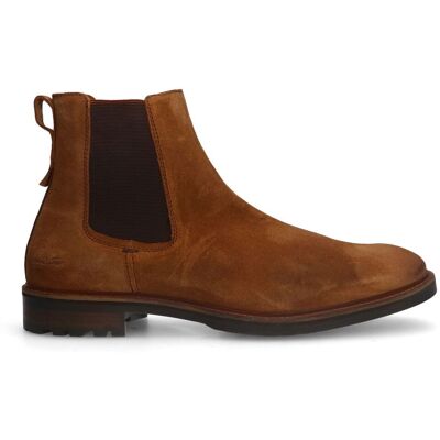 Van Lier Cognac Suède Chelsea Boots Met Elastieke Sluiting - Maat 41 cognac Van Lier Cognac Suède Chelsea Boots Met Elastieke Sluiting - Maat 41 cognac