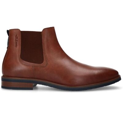 Van Lier Cognac Leren Chelsea Boots Met Elastieke Sluiting - Maat 45 cognac Van Lier Cognac Leren Chelsea Boots Met Elastieke Sluiting - Maat 45 cognac