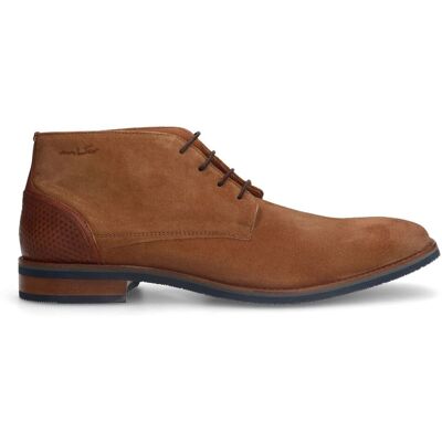 Van Lier Cognac Suède Veterboots - Maat 40 cognac Van Lier Cognac Suède Veterboots - Maat 40 cognac