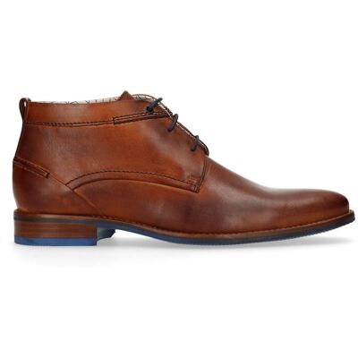 Manfield Bruine Veterboots - Maat 42 cognac Manfield Bruine Veterboots - Maat 42 cognac