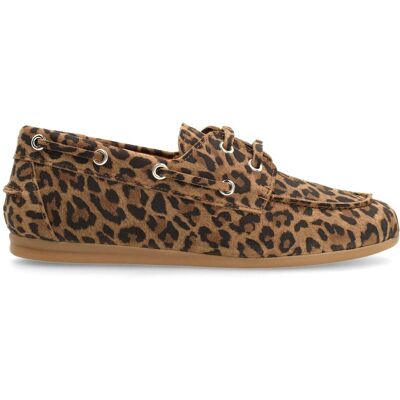Manfield Suède Leopard Bootschoenen Met Veters - Maat 36 cognac Manfield Suède Leopard Bootschoenen Met Veters - Maat 36 cognac