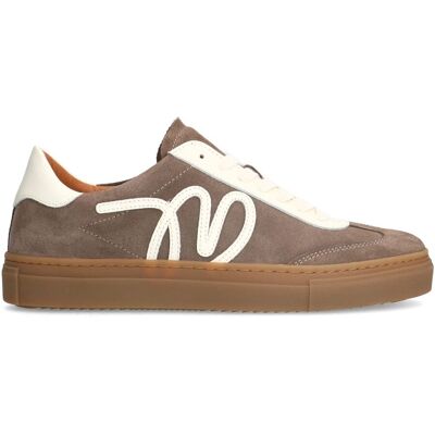 Manfield Bruine Suède Sneakers Met Veters - Maat 36 bruin Manfield Bruine Suède Sneakers Met Veters - Maat 36 bruin