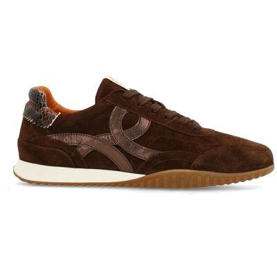 Manfield Bruine Suède Sneakers Met Veters - Maat 42 bruin Manfield Bruine Suède Sneakers Met Veters - Maat 42 bruin