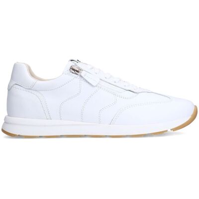 No Stress Witte Leren Sneakers Met Rits Met Plateau Zool - Maat 37 wit No Stress Witte Leren Sneakers Met Rits Met Plateau Zool - Maat 37 wit