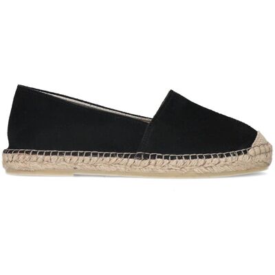 Manfield Zwarte Suède Espadrilles - Maat 36 zwart Manfield Zwarte Suède Espadrilles - Maat 36 zwart