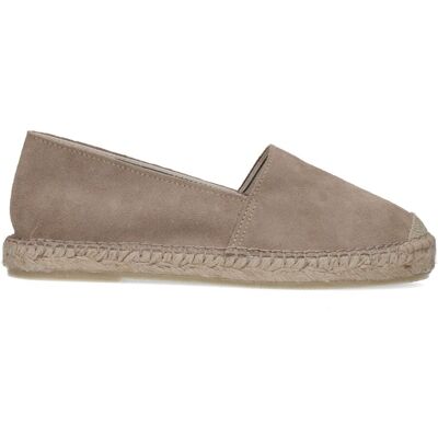 Manfield Taupe Suède Espadrilles - Maat 41 taupe Manfield Taupe Suède Espadrilles - Maat 41 taupe