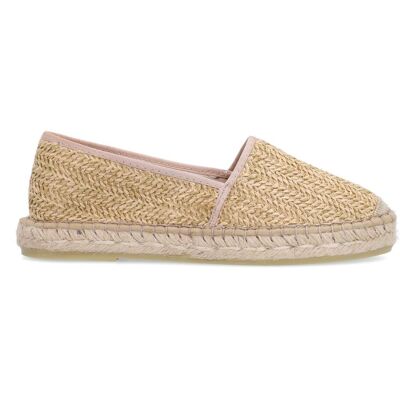 Manfield Beige Gevlochten Raffia Espadrilles - Maat 36 beige Manfield Beige Gevlochten Raffia Espadrilles - Maat 36 beige
