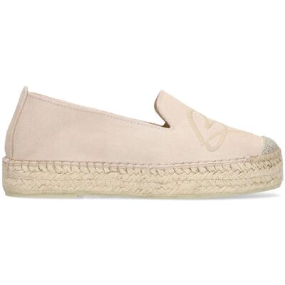 Manfield Taupe Suède Espadrilles - Maat 36 taupe Manfield Taupe Suède Espadrilles - Maat 36 taupe