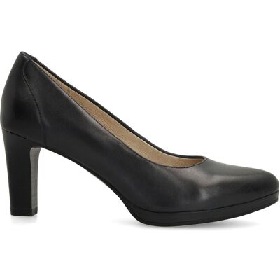No Stress Donkerblauwe Leren Pumps Met Blokhak Van 7 Cm - Maat 40 blauw No Stress Donkerblauwe Leren Pumps Met Blokhak Van 7 Cm - Maat 40 blauw