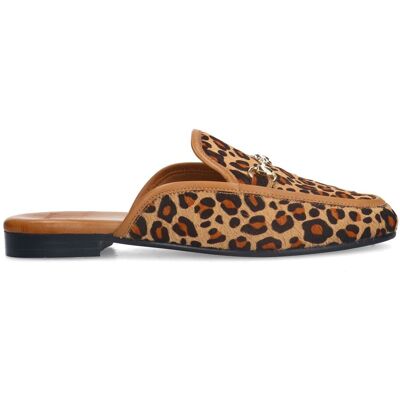 Manfield Panter Muiltjes - Maat 36 beige Manfield Panter Muiltjes - Maat 36 beige