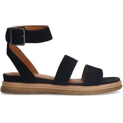 No Stress Zwarte Suède Plateau Sandalen Met Klittenband Sluiting - Maat 40 zwart No Stress Zwarte Suède Plateau Sandalen Met Klittenband Sluiting - Maat 40 zwart