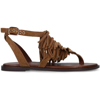 Manfield Taupe Suède Slippers Met Gespsluiting - Maat 37 taupe Manfield Taupe Suède Slippers Met Gespsluiting - Maat 37 taupe