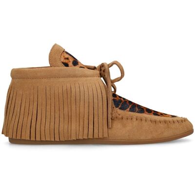 Manfield Cognac Suède Enkellaarsjes Met Veters - Maat 38 cognac Manfield Cognac Suède Enkellaarsjes Met Veters - Maat 38 cognac