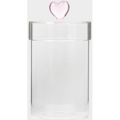 Sissy-Boy Glazen Pot Met Roze Hartje Sissy-Boy Glazen Pot Met Roze Hartje