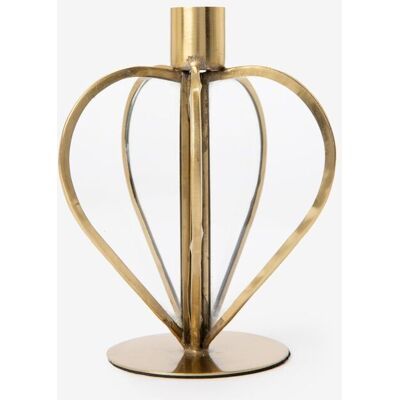 Sissy-Boy Gouden Glazen Kandelaar Hart Medium Sissy-Boy Gouden Glazen Kandelaar Hart Medium