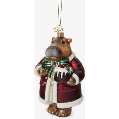Sissy-Boy Kerst Ornament Nijlpaard Met Kerstjas Sissy-Boy Kerst Ornament Nijlpaard Met Kerstjas