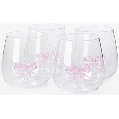 Sissy-Boy Waterglazen Met Roze Strikje Sissy-Boy Waterglazen Met Roze Strikje