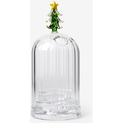 Sissy-Boy Glazen Waxinelichthouder Met Kerstboom Sissy-Boy Glazen Waxinelichthouder Met Kerstboom
