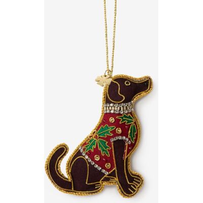 Sissy-Boy Bruine Kersthanger Met Hond Sissy-Boy Bruine Kersthanger Met Hond