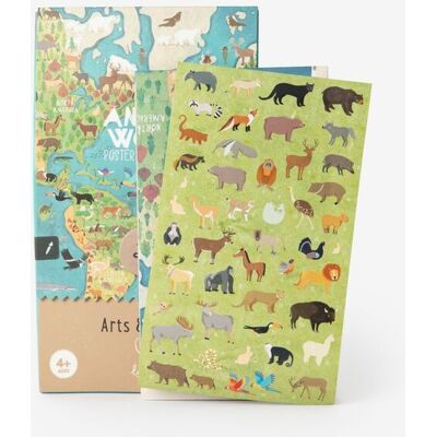 Londji Animal World Poster En Stickers Londji Animal World Poster En Stickers