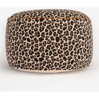 Sissy-Boy Bruine Poef Met Leopard Patroon Sissy-Boy Bruine Poef Met Leopard Patroon