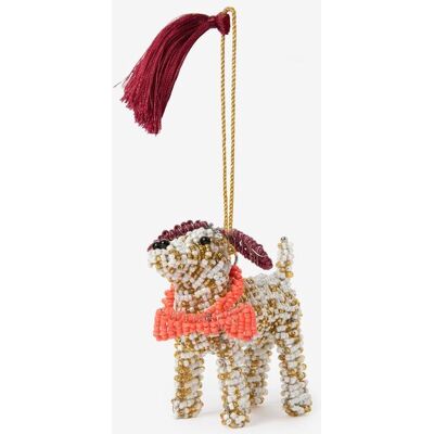 Sissy-Boy Witte Kersthanger Met Hond Sissy-Boy Witte Kersthanger Met Hond