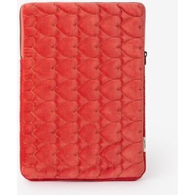 Sissy-Boy Rode Velvet Laptophoes Met Hartjes Sissy-Boy Rode Velvet Laptophoes Met Hartjes