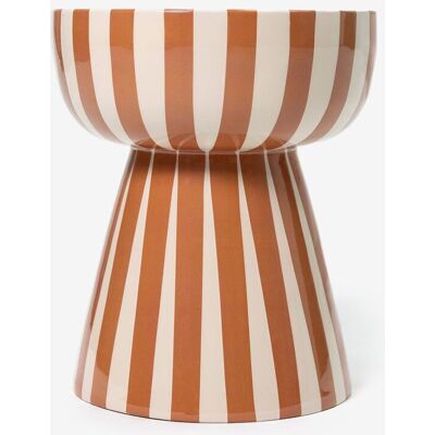 Sissy-Boy Terracotta Gestreepte Mushroom Bijzettafel Sissy-Boy Terracotta Gestreepte Mushroom Bijzettafel