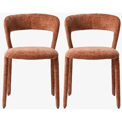 Sissy-Boy Lichtroze Chenille Eetkamerstoelen Sissy-Boy Lichtroze Chenille Eetkamerstoelen