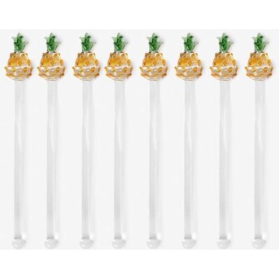Sissy-Boy Glazen Cocktail Roerstaafje Met Ananas Sissy-Boy Glazen Cocktail Roerstaafje Met Ananas