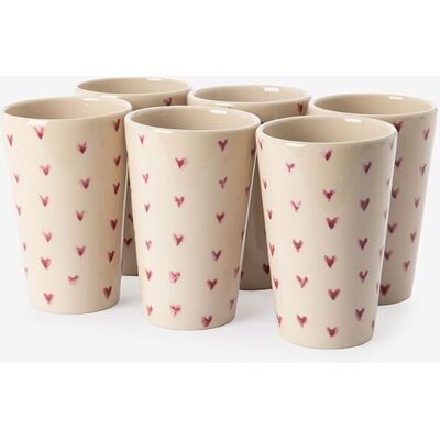 Sissy-Boy Beige Latte Mokken Met Hartjes Sissy-Boy Beige Latte Mokken Met Hartjes