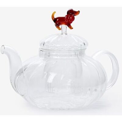 Sissy-Boy Glazen Theepot Met Hond Sissy-Boy Glazen Theepot Met Hond