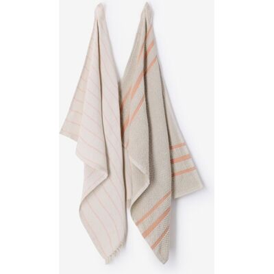 Sissy-Boy Beige Gestreepte Handdoek En Theedoek Terry Sissy-Boy Beige Gestreepte Handdoek En Theedoek Terry